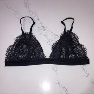 Victoria’s Secret Black Lace Triangle Bralette - size S